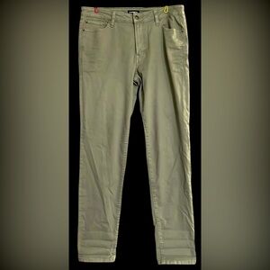 EXPRESS Mens Sage Green Slim Fit Stretch Denim Jeans, Size 34 X 34, GUC.